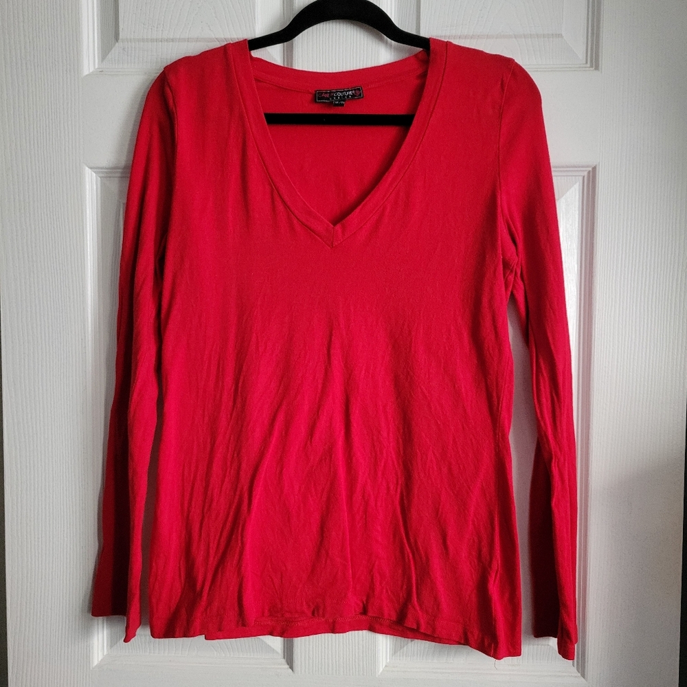 V-Neck Long Sleeve Top